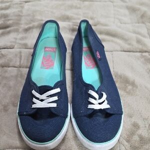 Vans Ortholite‎ Womens Sneakers Navy Slip-On Canvas Comfort Sz 6.5 GUC